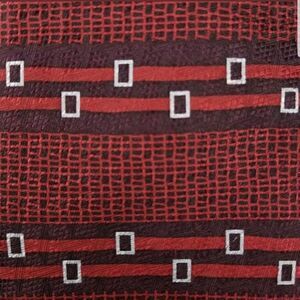 Antonia Collection Red & White Geometric Print Tie